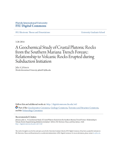 A Geochemical Study of Crustal Plutonic Rocks from the Southern