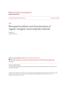 Bioinspired synthesis and characterization of organic/inorganic