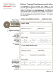 Patient Financial Assistance Application Form