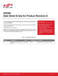 Si5348 Data Sheet Errata for Product Revision D