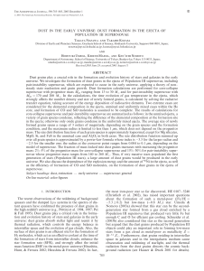 DUST IN THE EARLY UNIVERSE: DUST FORMATION