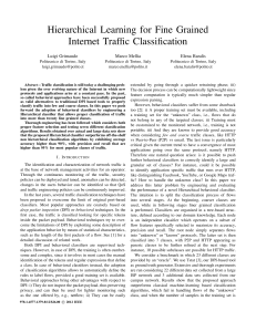 Hierarchical Learning for Fine Grained Internet Traffic Classification