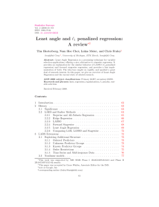 Least angle and 1 penalized regression: A review