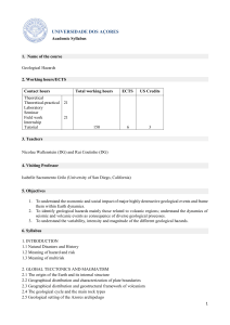 Geological Hazards - Universidade dos Açores