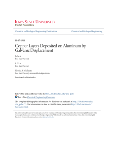 Copper Layers Deposited on Aluminum by Galvanic Displacement