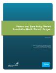 Federal and State Policy Toward Association Health Plans in Oregon