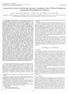 Induction of IgA Circulating Immune Complexes after