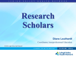 Research Scholars Diane Leuthardt