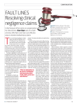 FAULT LINES Resolving clinical negligence claims
