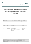 Peri-operative management of the surgical patient with diabetes