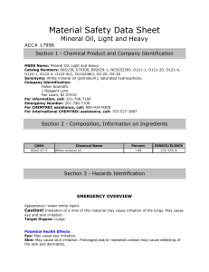 Material Safety Data Sheet