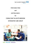 Information Pack and Job Description for CONSULTANT IN ACUTE