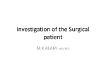 Investigation of the Surgical patient