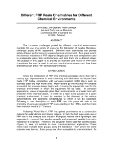 Different FRP Resin Chemistries for Different Chemical Environments