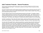 Adult Treatment Protocols – General Procedures