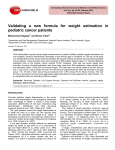 Validating a new formula for weight estimation in