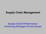Competitive and Supply Chain Strategies