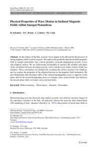 Physical properties of wave motion in inclined magnetic fields within