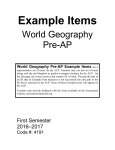 World Geography Pre-AP