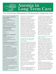 Anemia in Long Term Care Anemia in Long Term Care