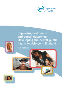 Improving oral health and dental outcomes