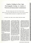 Adaptive Welding by Fiber Optic Thermographic Sensing: An