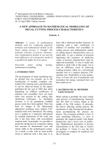 Jaanson, A. A New Approach to Mathematical Modelling of Metal