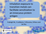 Inhalation exposure to transition metals can facilitate sensitization to