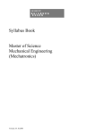 Syllabus Book Master of Science Mechanical Engineering