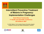 Intermittent Preventive Treatment of Malaria in Pregnancy