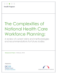 The Complexities of National Health Care Workforce Planning: