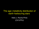 The age–metallicity distribution of earth-harbouring stars