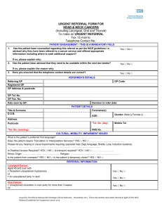 Nov 2015 - Suspected Head and Neck NICE Referral Form V.7.