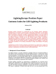 LightingEurope Position Paper on LED Customs Codes