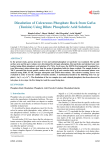 Dissolution of Calcareous Phosphate Rock from Gafsa