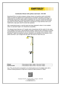 Combination Shower with eye/face wash basin - SE-1250