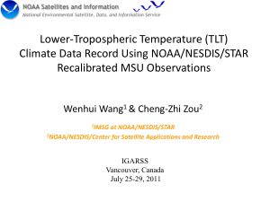 Inter-Satellite Calibration of Microwave Sounders for - IEEE-GRSS