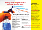 Warning Words + Signal Words = Chemical Safety