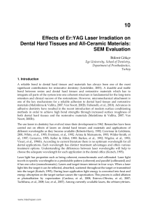 Effects of Er:YAG Laser Irradiation on Dental Hard