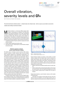 Overall vibration, severity levels and CF+