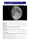 Observing Information for Waddesdon, 4th October 2014