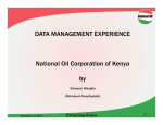 DATA MANAGEMENT EXPERIENCE National Oil