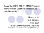 Does the IEEE 802.11 MAC Protocol Work Well in Multihop Wireless