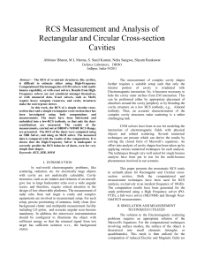 RCS Measurement and Analysis of Rectangular and Circular Cross