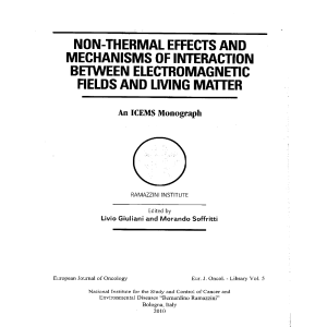 Non-Thermal Effects and Mechanisms between Electromagnetic