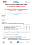 PRIMARY CONFERENCE BOOKING FORM 2017