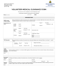 volunteer medical clearance form