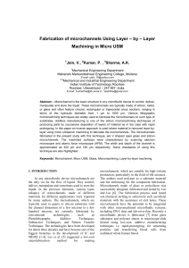 Fabrication of microchannels Using Layer – by – Layer Machining in