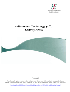 Information Technology (IT) Security Policy