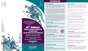 10th Annual Emory Sports Medicine Symposium